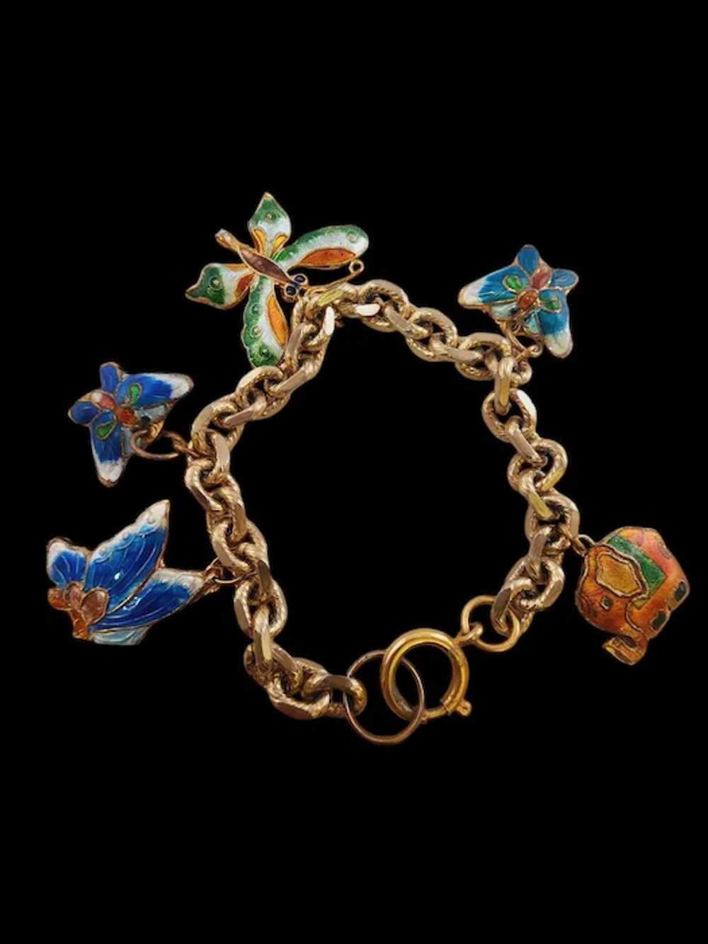 Beautiful Cloisonne Animal Charm Bracelet (A5584) - image 2