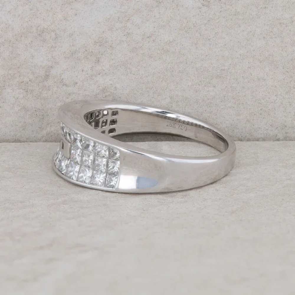 18k White Gold Invisible Set Ring Mounting - image 2