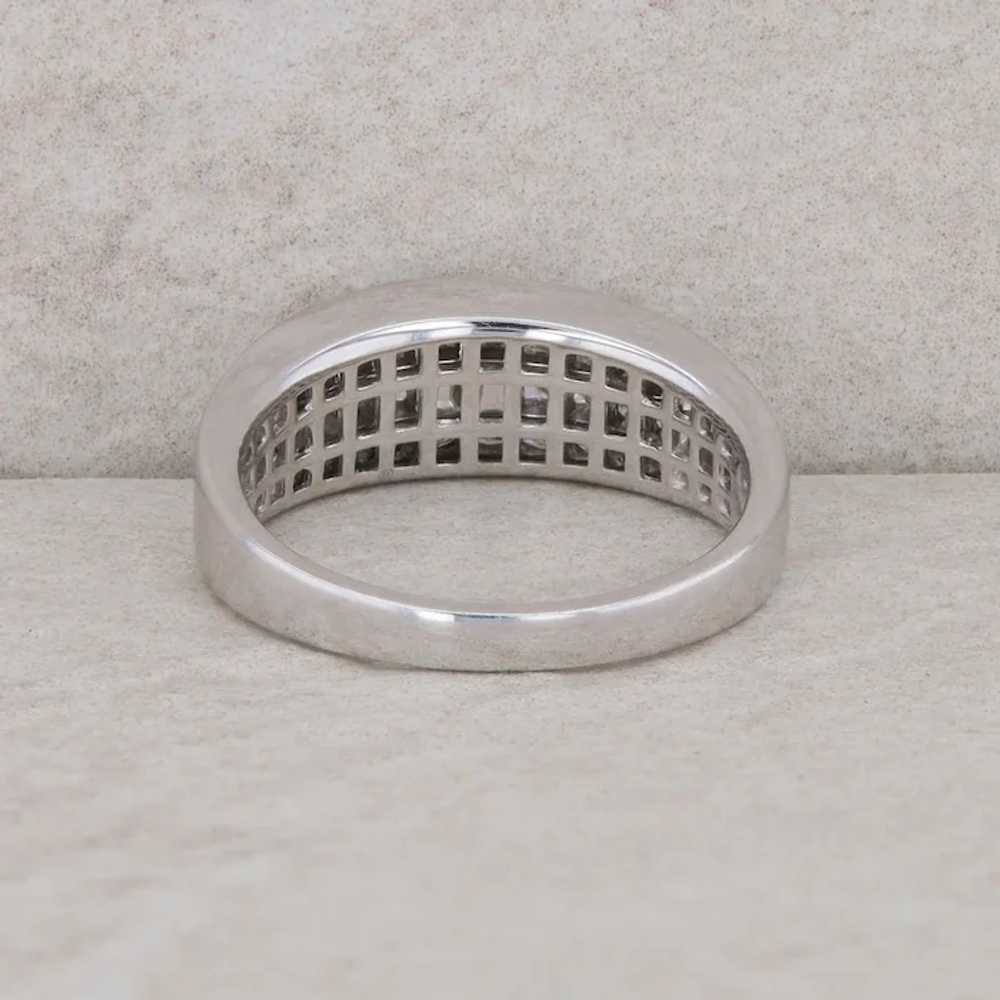 18k White Gold Invisible Set Ring Mounting - image 3