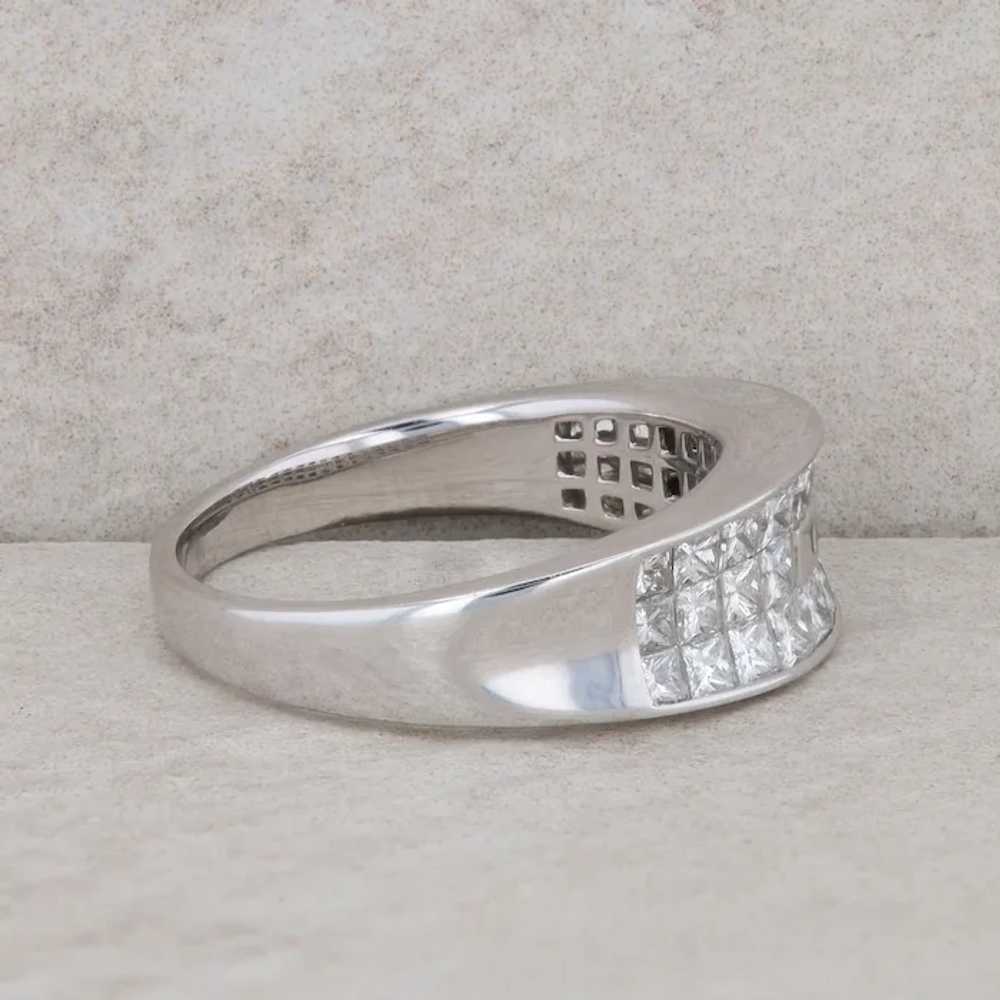 18k White Gold Invisible Set Ring Mounting - image 4