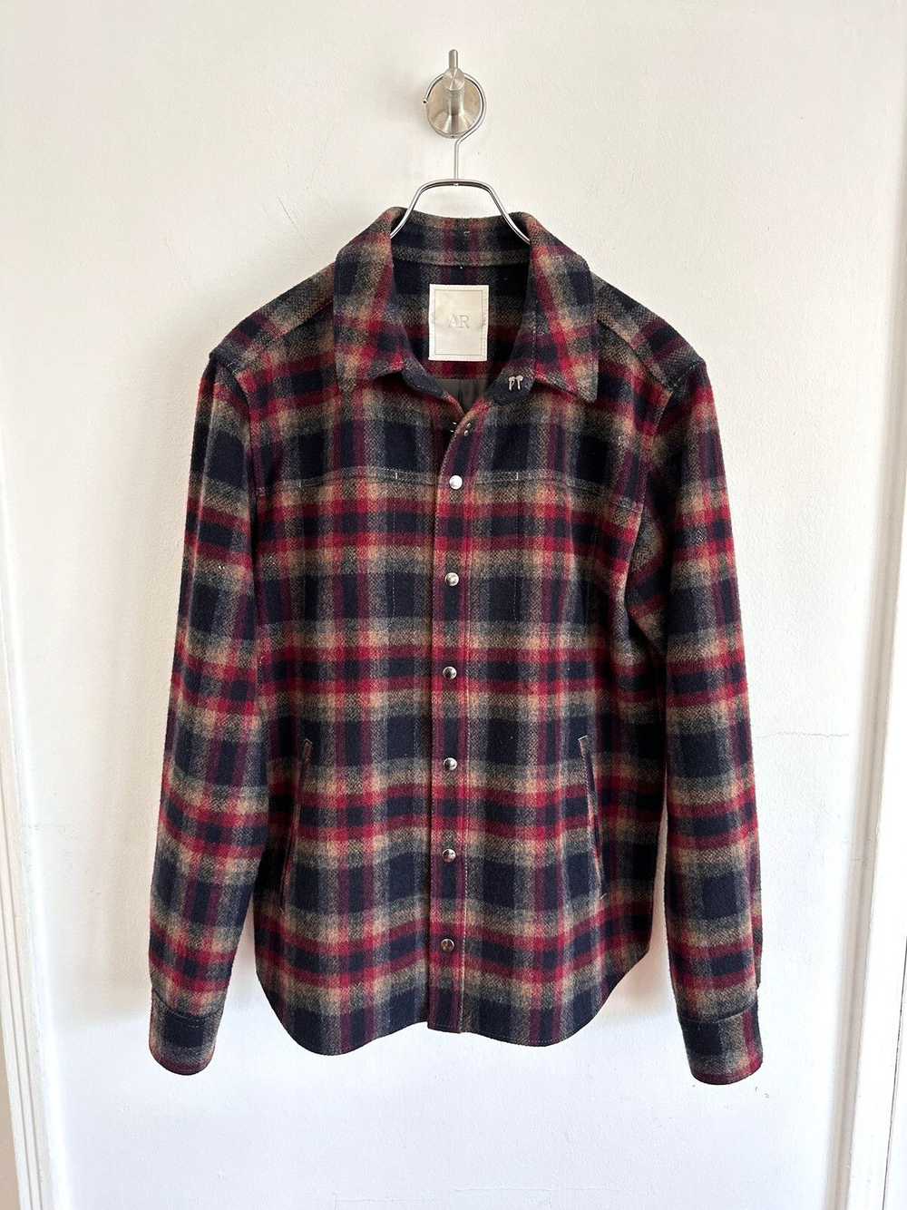 Aloha Rag × Japanese Brand Brushed Wool Plaid Shi… - image 1