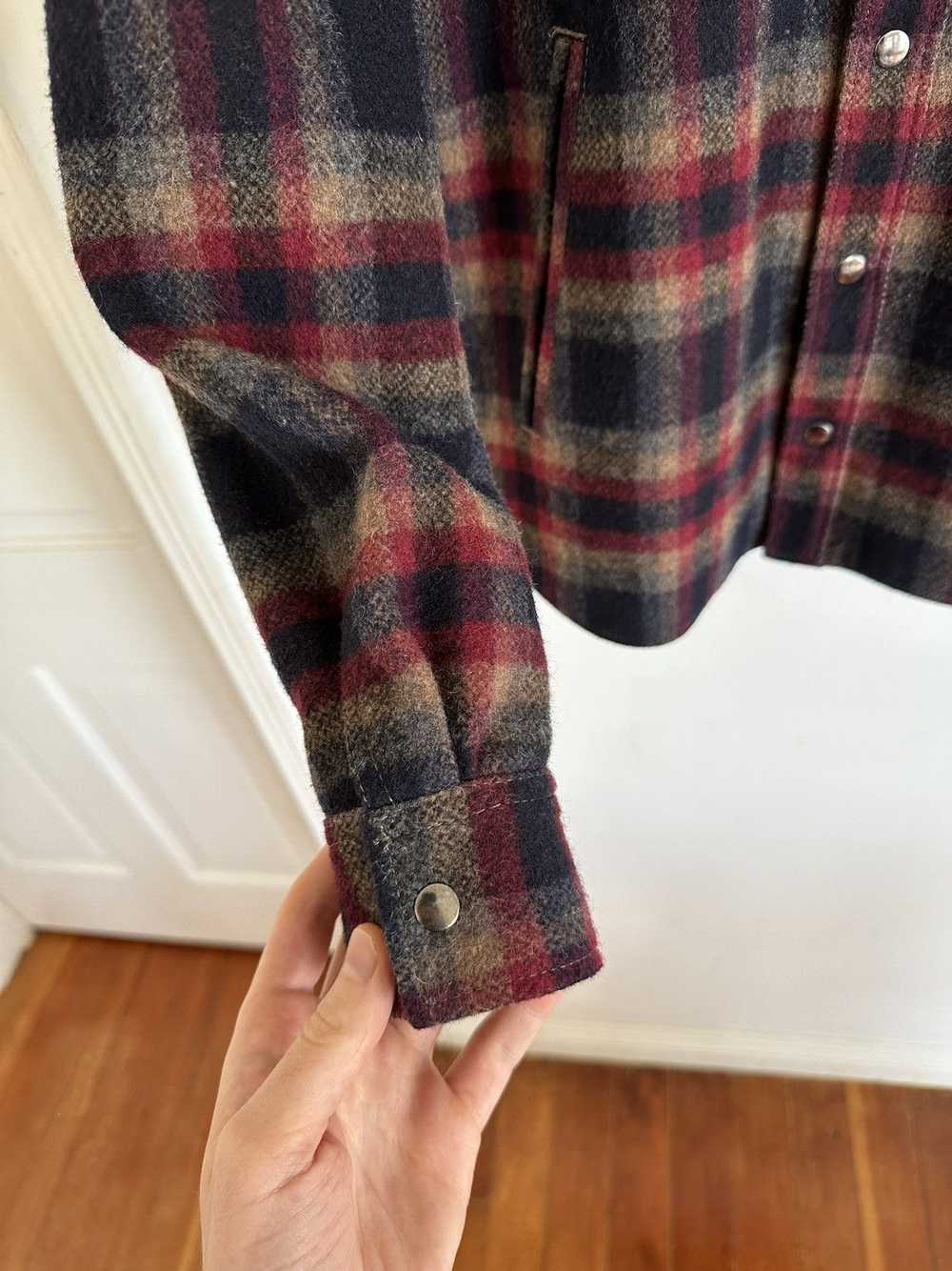 Aloha Rag × Japanese Brand Brushed Wool Plaid Shi… - image 5