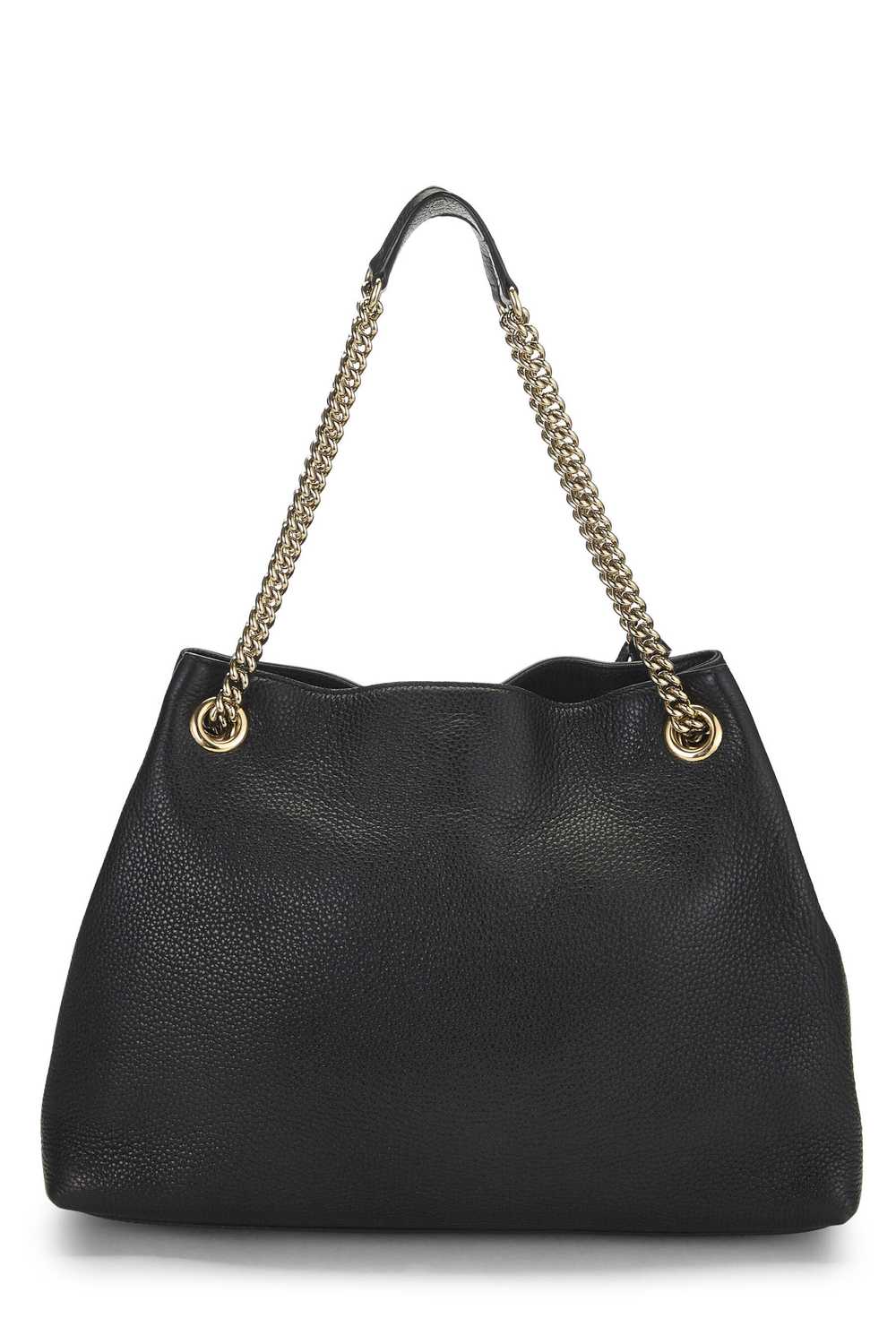 Black Leather Soho Chain Tote - image 4