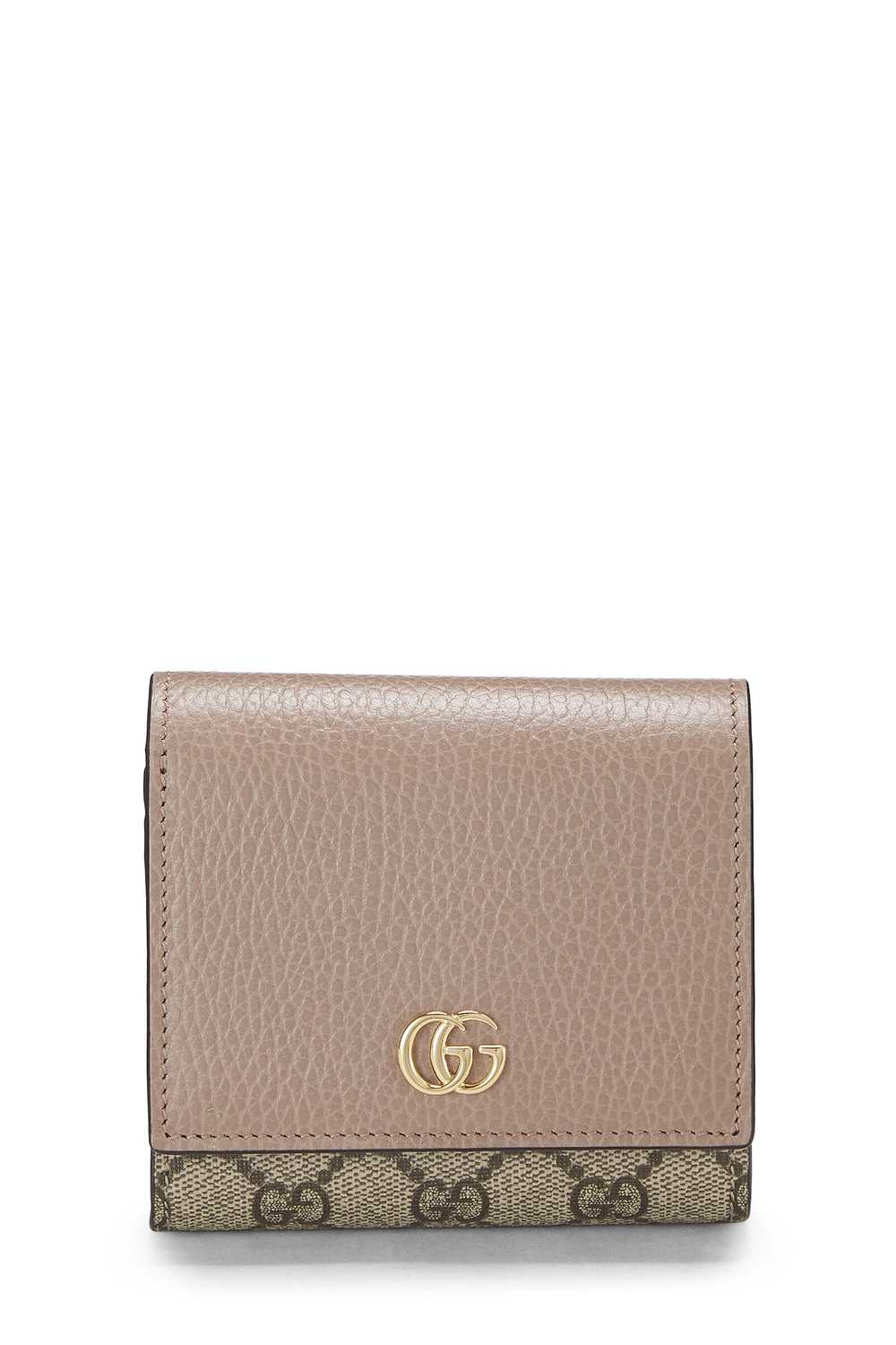 Pink GG Supreme Marmont Compact Wallet - image 1