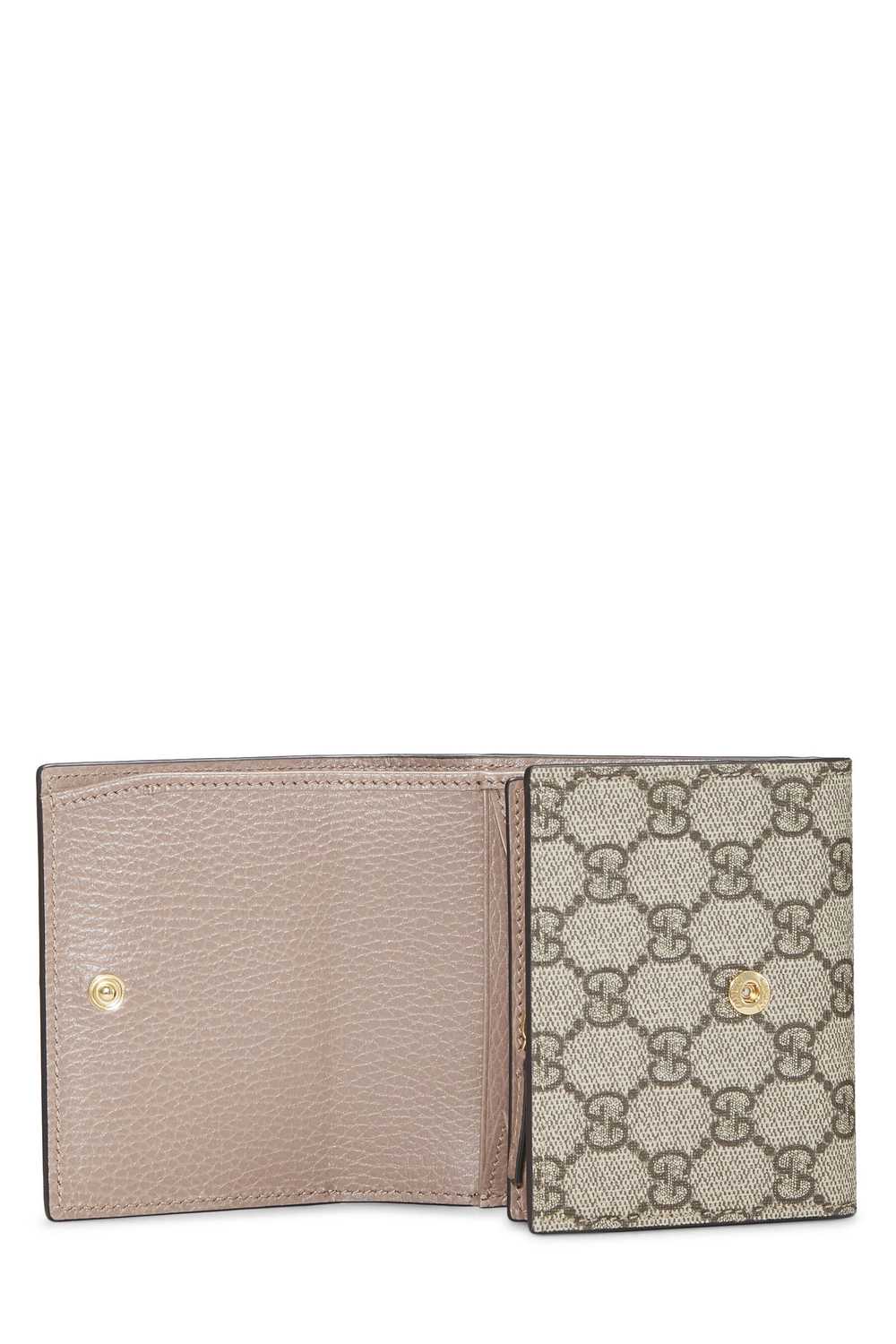 Pink GG Supreme Marmont Compact Wallet - image 4