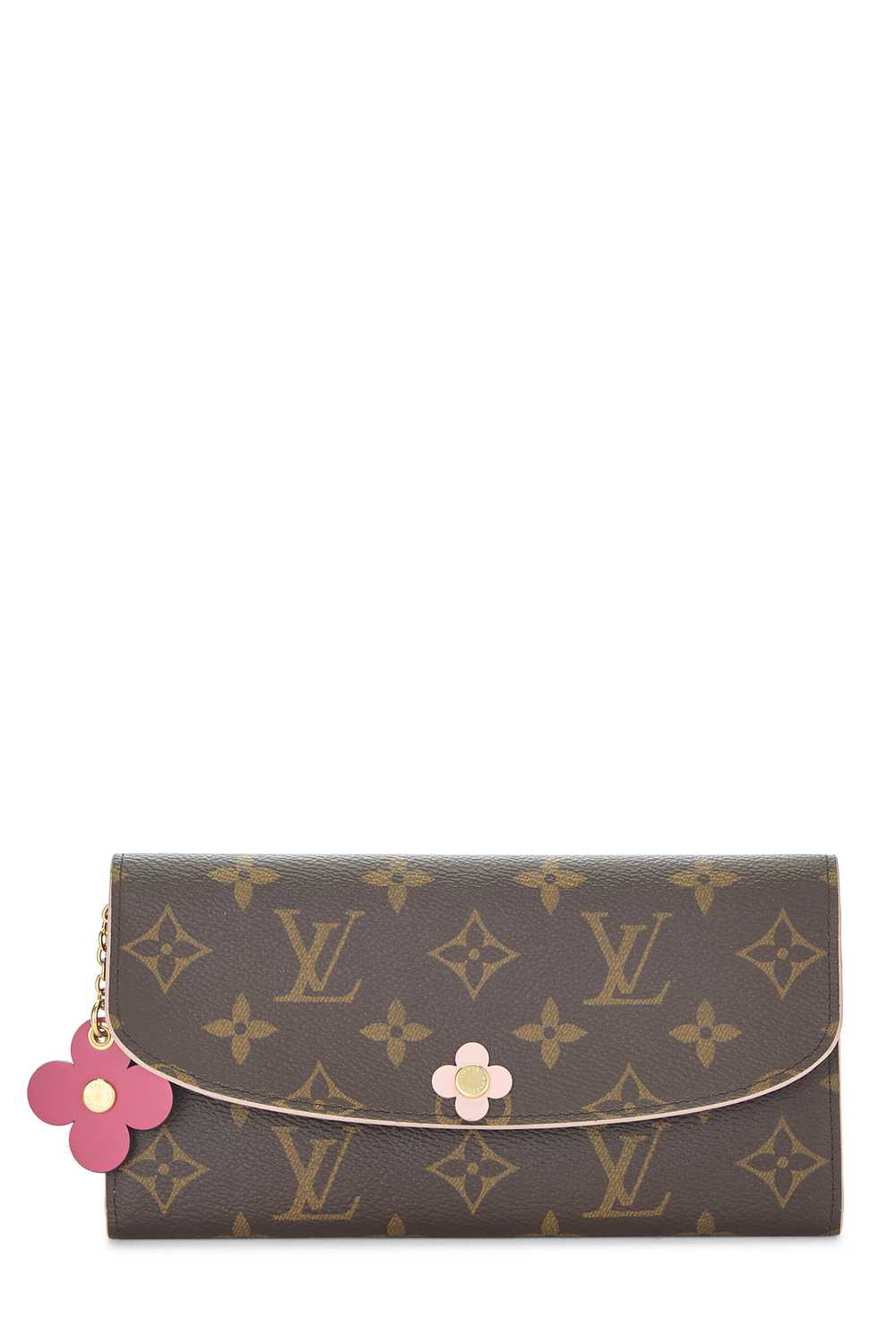 Pink Monogram Canvas Blooms Emilie Wallet - image 1