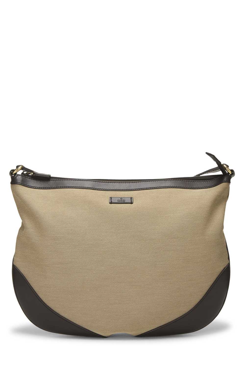 Brown Canvas Round Crossbody Large - image 1