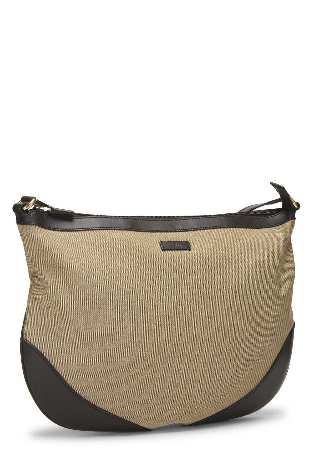 Brown Canvas Round Crossbody Large - image 2