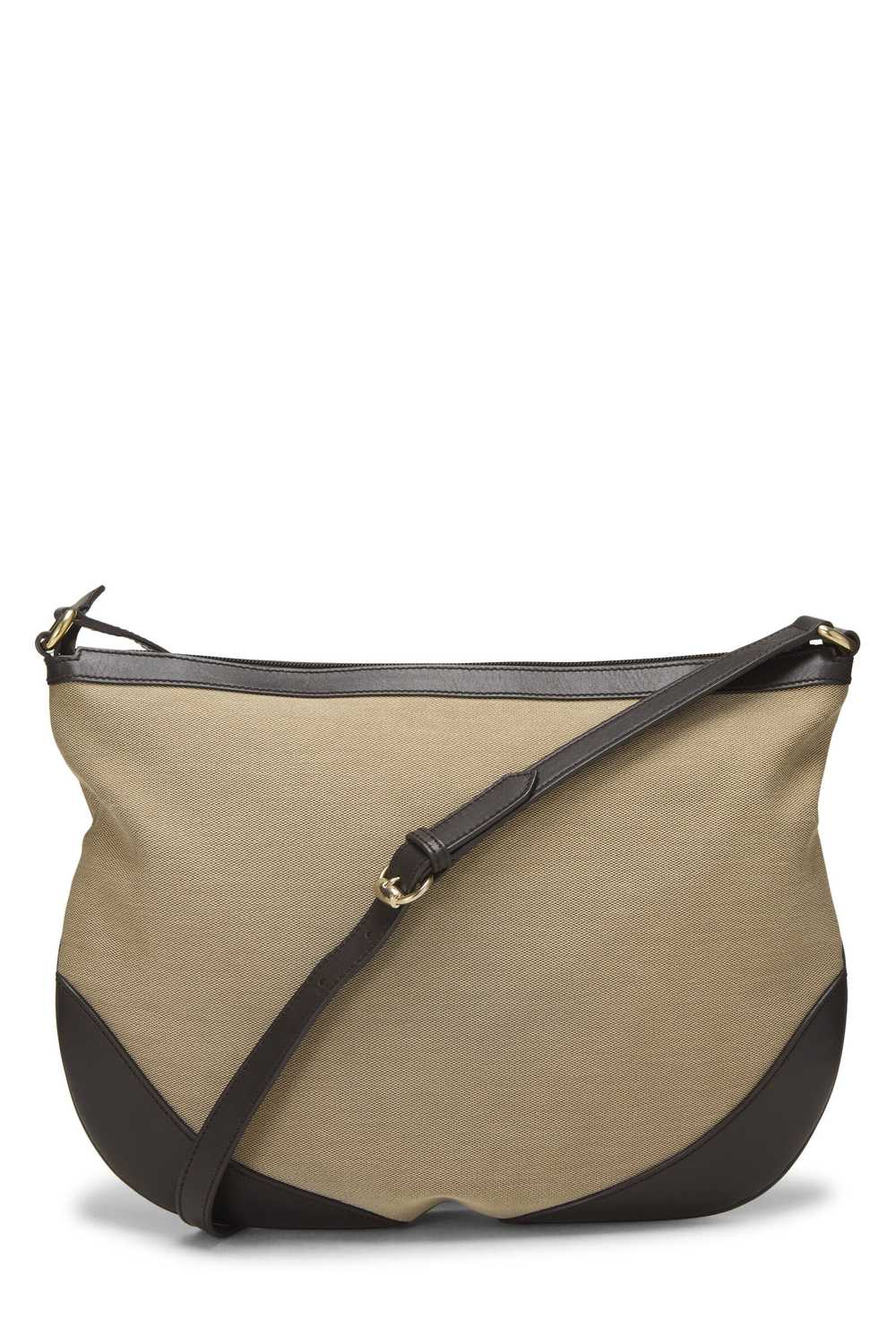 Brown Canvas Round Crossbody Large - image 4