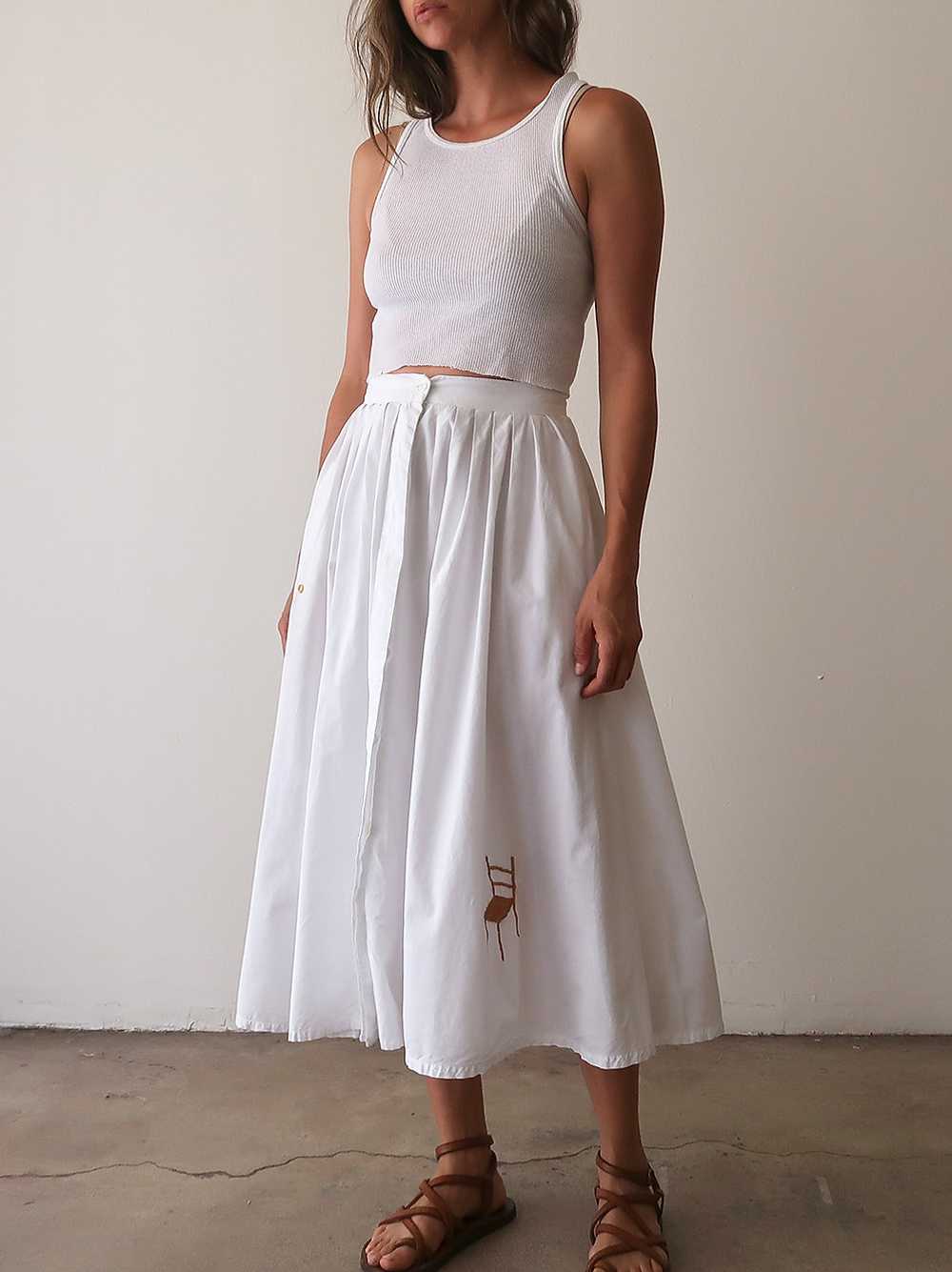 Embroidered Cotton Skirt - image 1