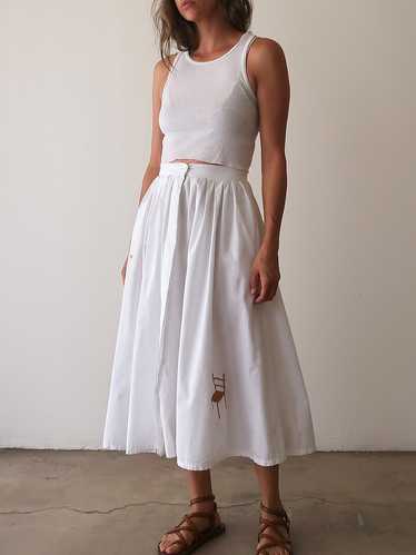 Embroidered Cotton Skirt