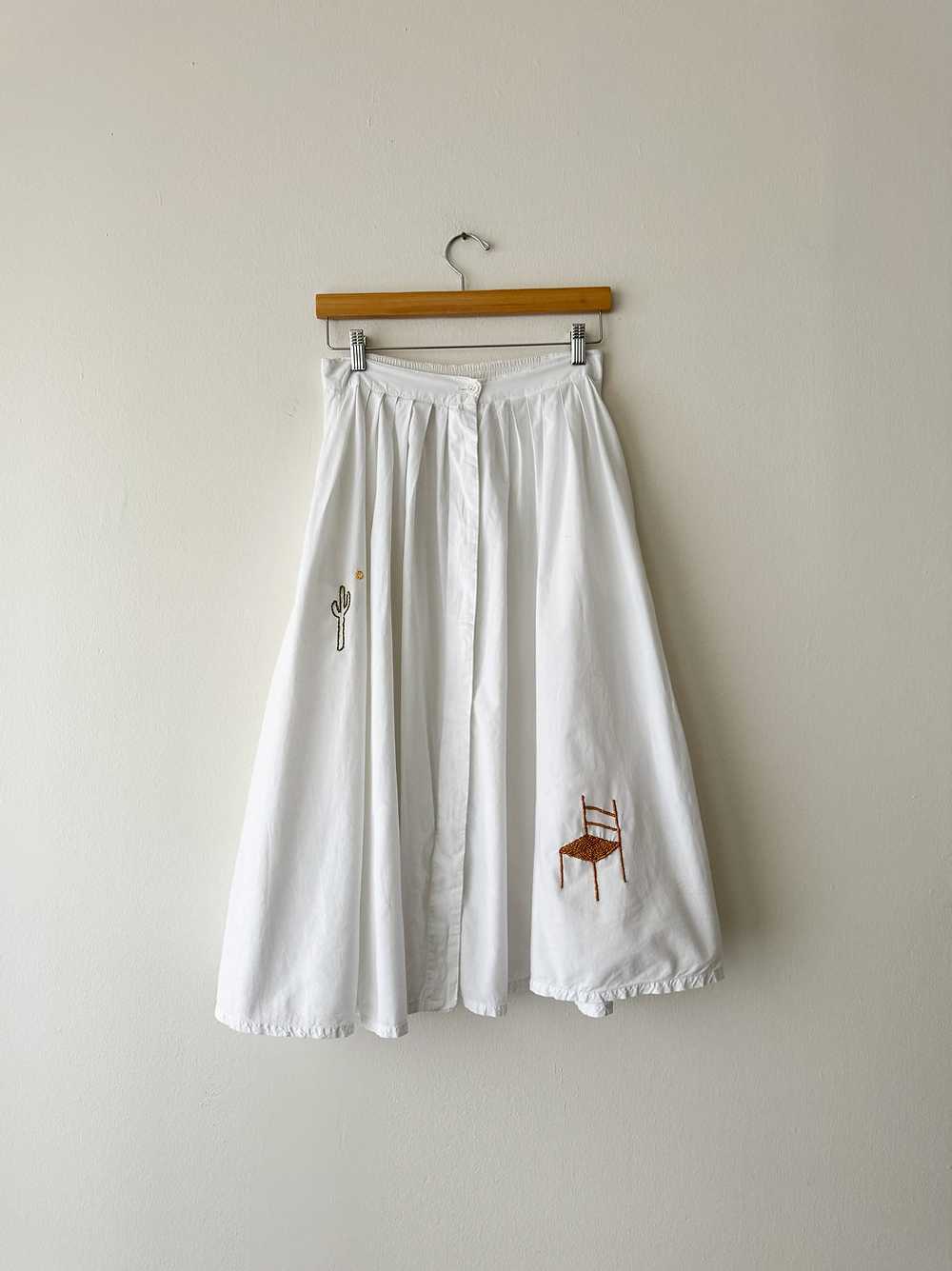 Embroidered Cotton Skirt - image 2