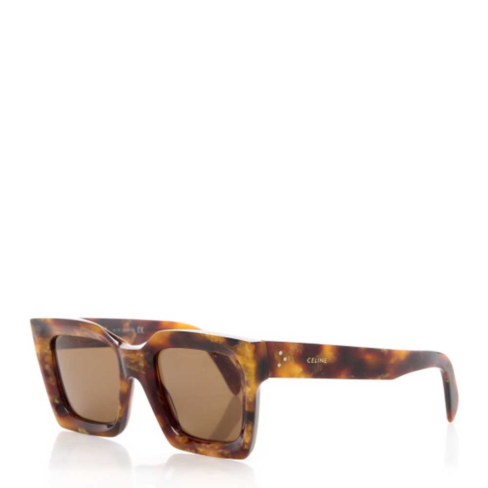 CELINE Acetate Square Sunglasses CL40130I Havana - image 1