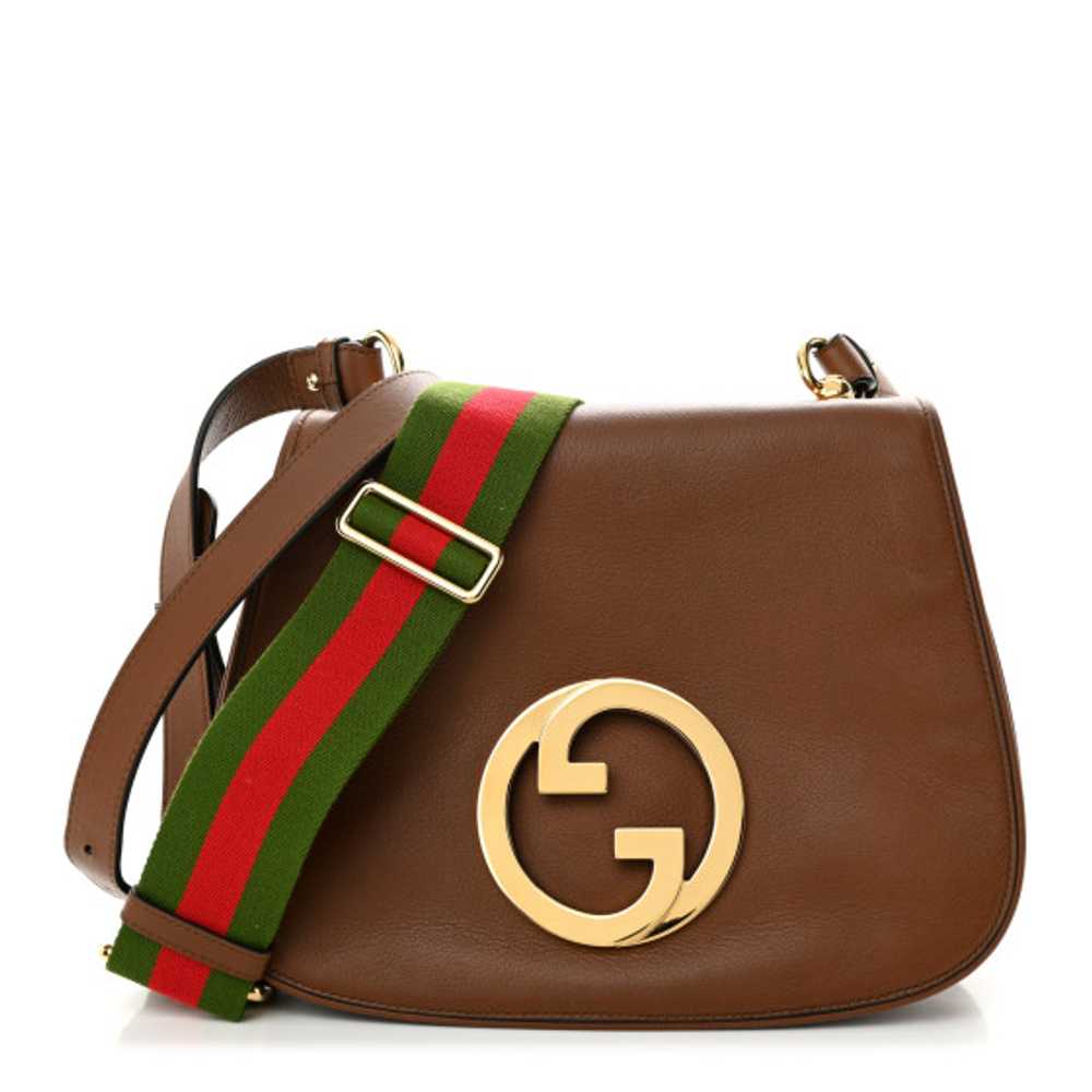 GUCCI Roxy Calfskin Web Medium Blondie Shoulder F… - image 1