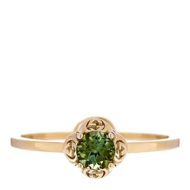 GUCCI 18K Yellow Gold Green Tourmaline Interlocki… - image 1