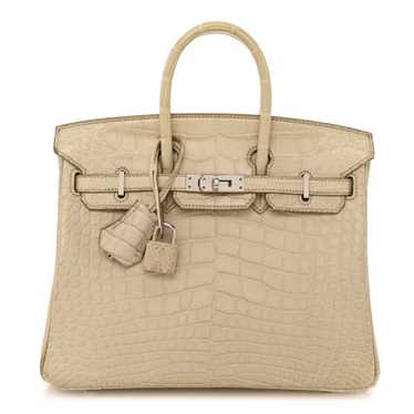 HERMES Matte Alligator Birkin 25 Beton - image 1