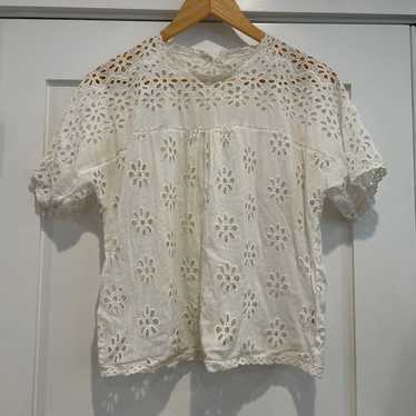 DOEN Delphine Top offers Black Floral Eyelet Blouse