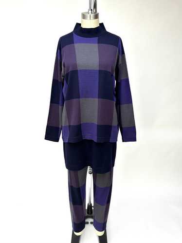 1980s Issey Miyake Checked Pant Set