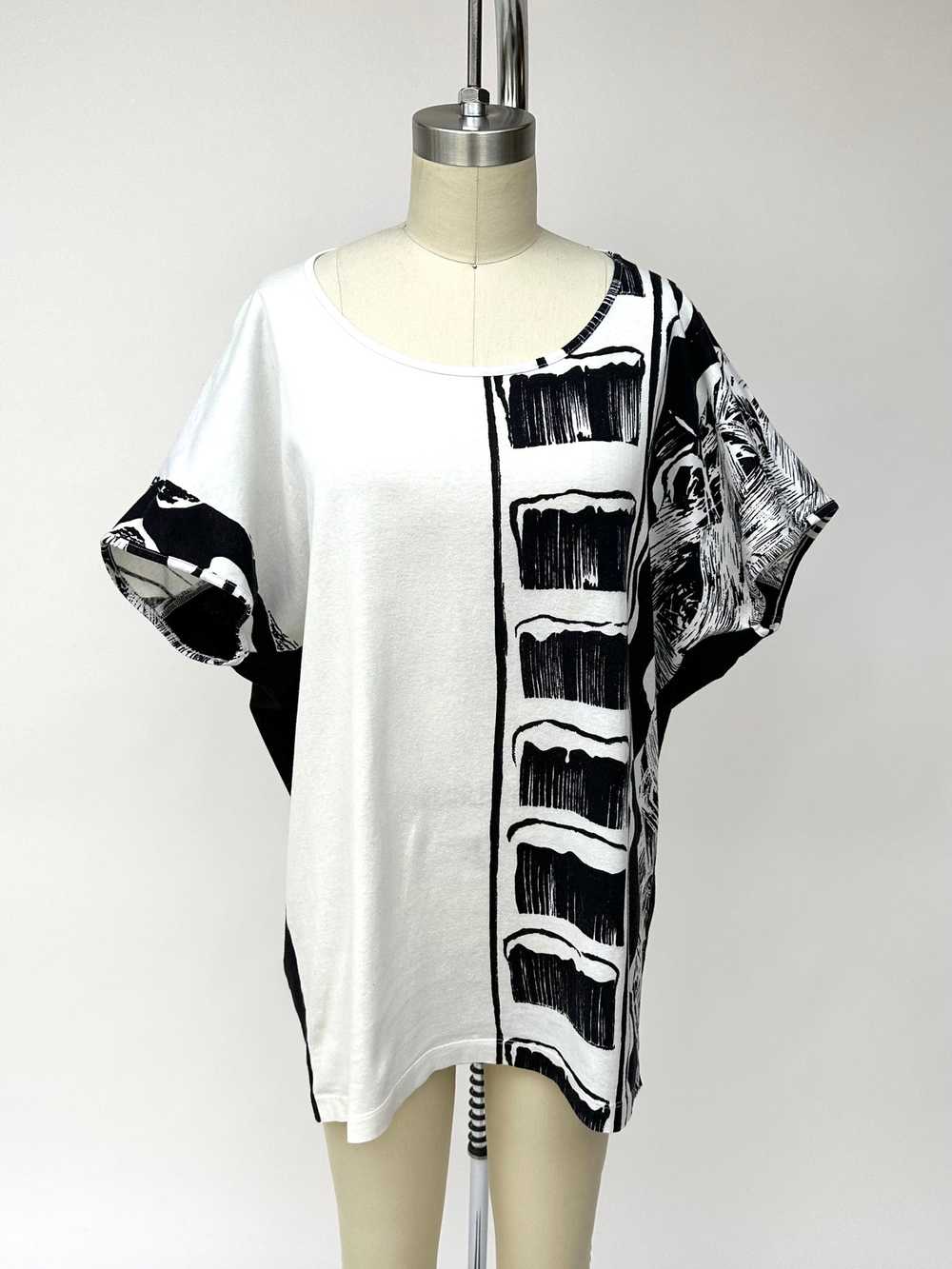 1980s Issey Miyake Printed Tee - image 2