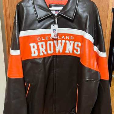 NFL Cleveland Browns Suede Leather Jacket Mens online XXL