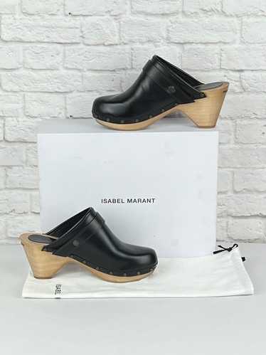 Isabel Marant Black Thalie Clogs, Size 37, Black