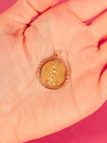 18k Gold Coin Charm