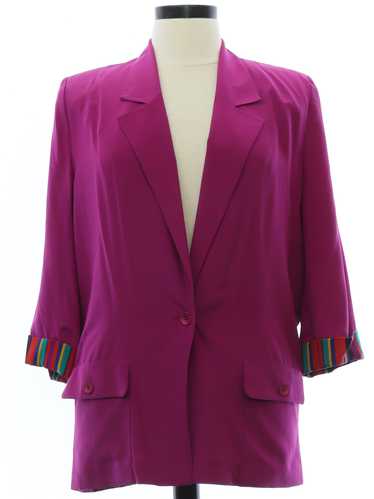 1990's Liz Claiborne Womens Silk Jacket