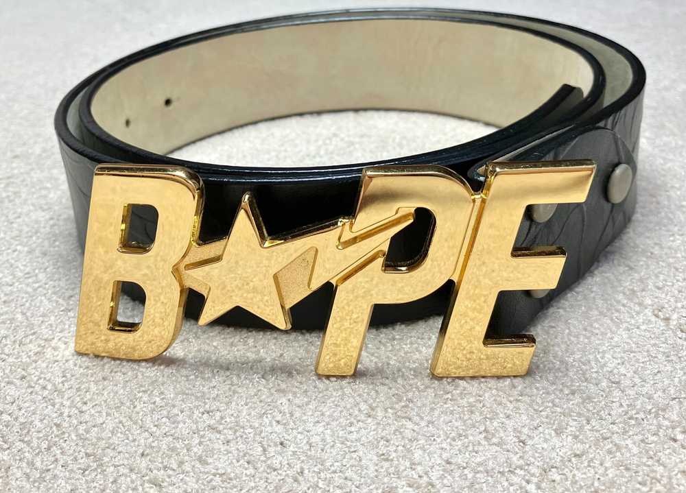 Bape Bapesta Leather Belt - image 1