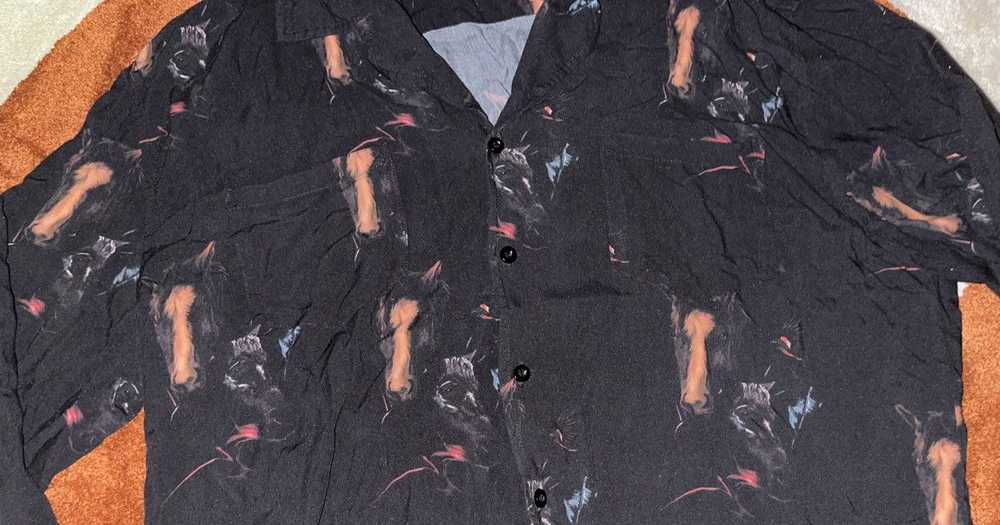 Rhude Rhude Horse Print L/S Button Up Shirt Size … - image 3