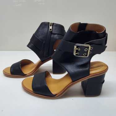 UGG Claudette Ankle Strap Black Leather Bootie San