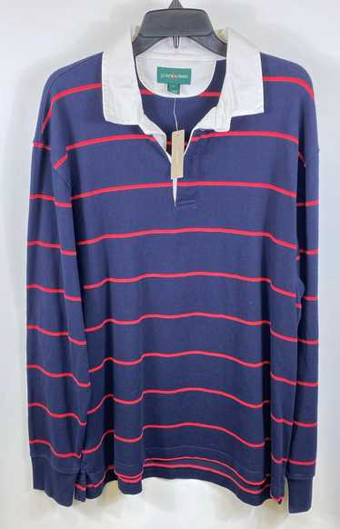 NWT J.Crew Always Mens Navy Red Striped Cotton Lon