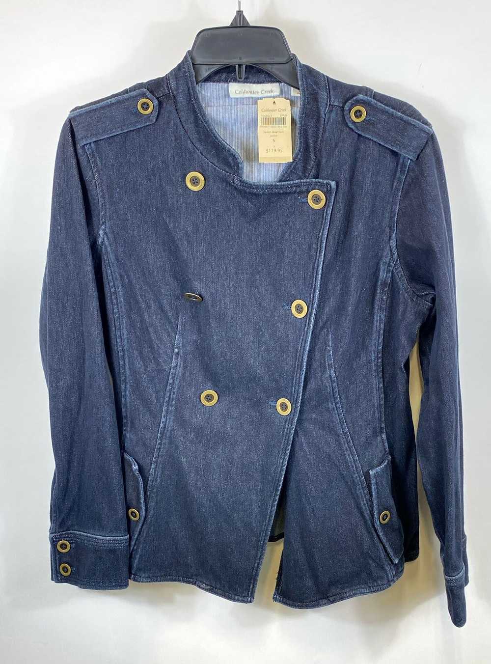 NWT Coldwater Creek Womens Blue Asymmetrical Doub… - image 1