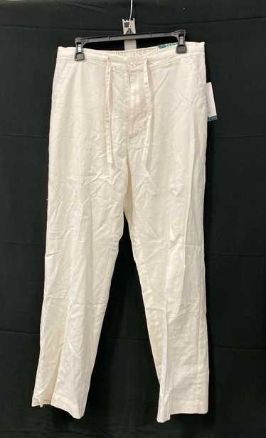 NWT Cubavera Womens White Flat Front Pockets Strai