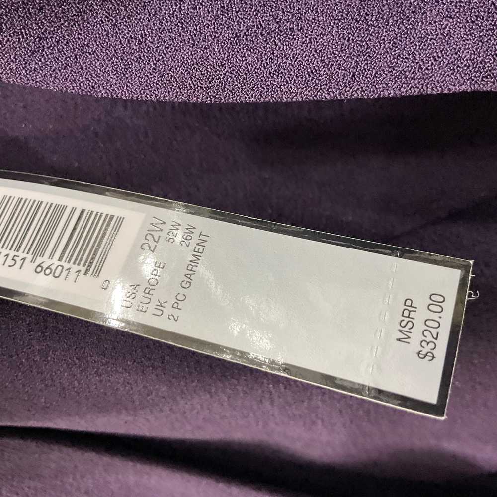 NWT TAHARI Women 22W Purple Suit - image 2