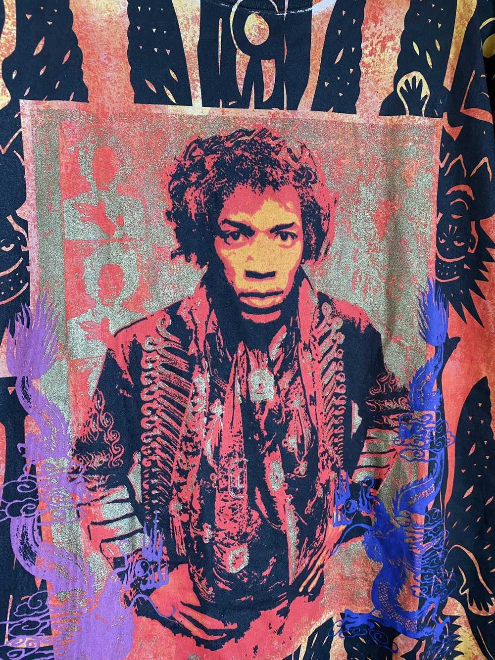 Jimi Hendrix × Rock Tees × Vintage Vintage 90s Ji… - image 3