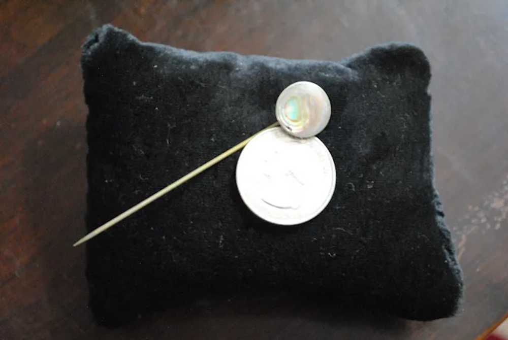 Abalone Circle Stick / Hat / Lapel Pin - image 6