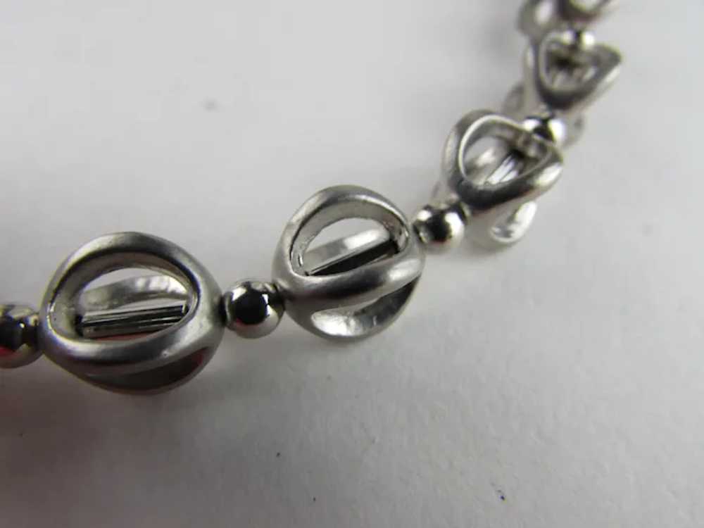 Silver Tone Sphere Necklace - image 12