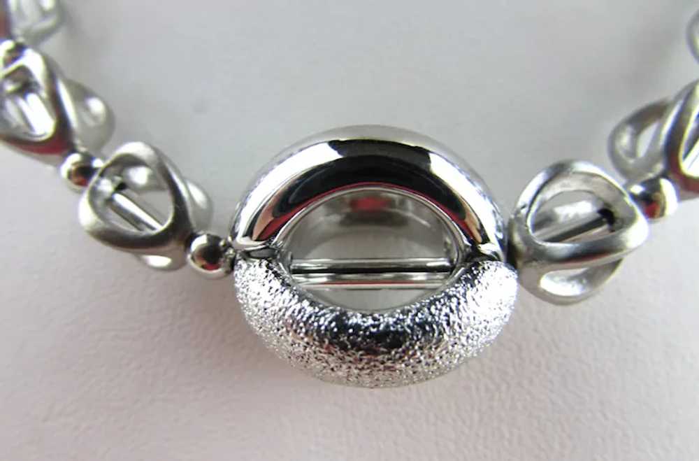 Silver Tone Sphere Necklace - image 6