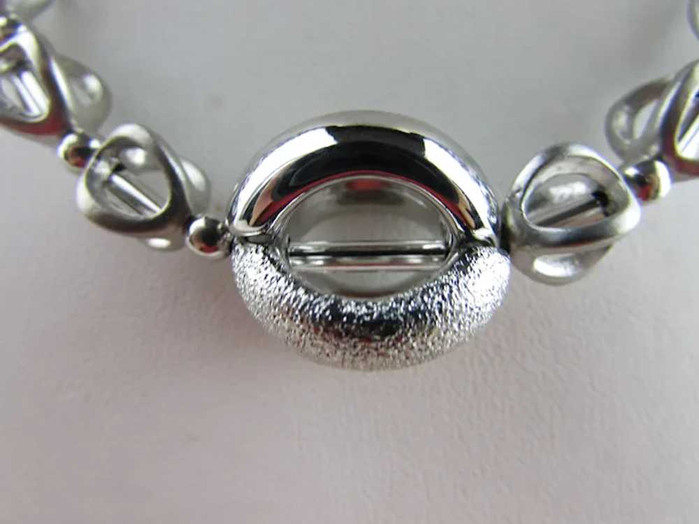 Silver Tone Sphere Necklace - image 8