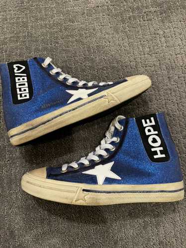 Golden Goose Golden goose VSTAR1 sparkled blue spe