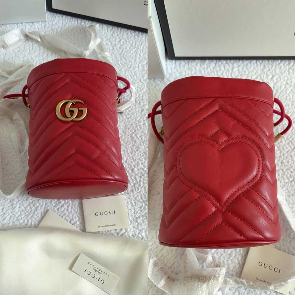 Gucci Gg Marmont Chain Bucket leather crossbody b… - image 12