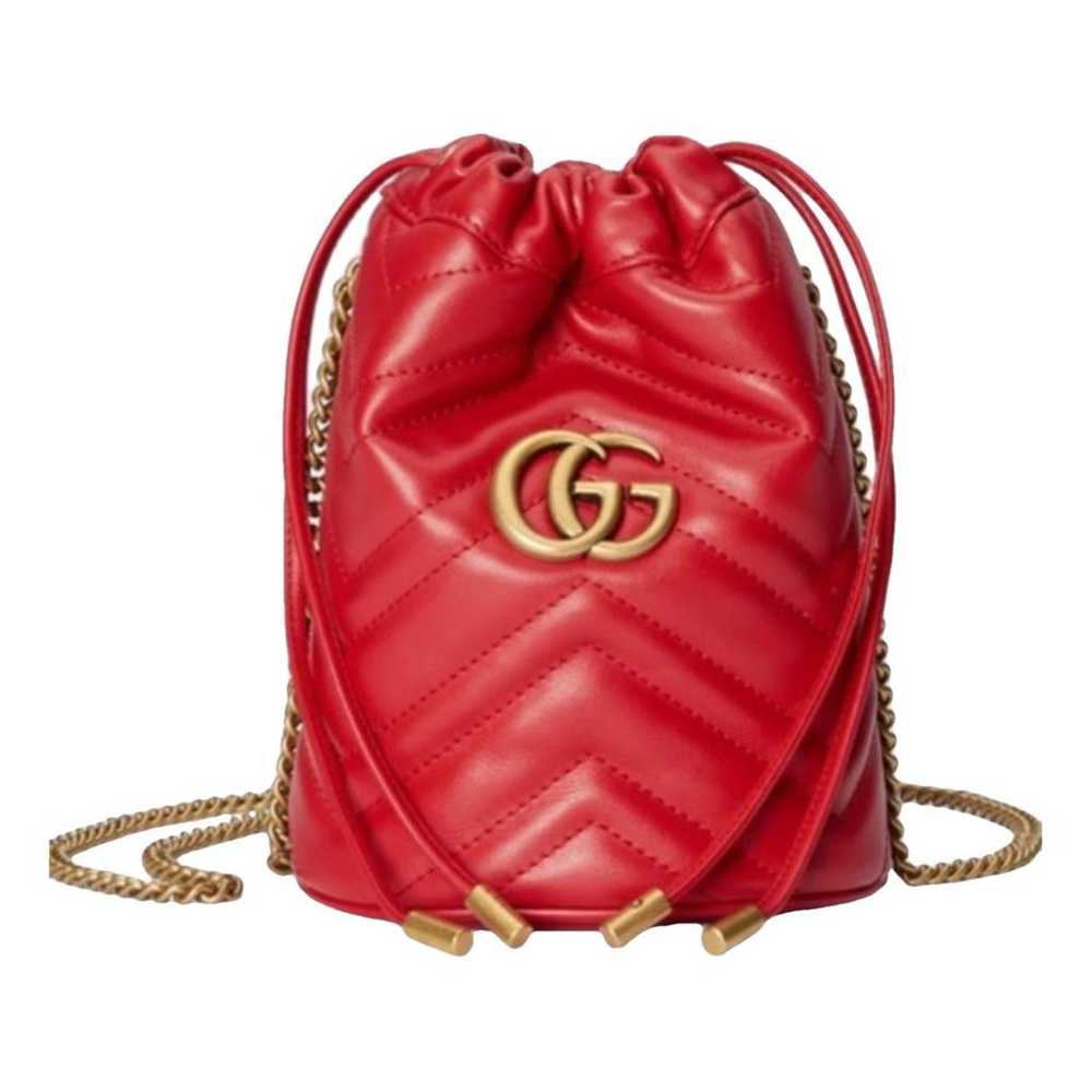 Gucci Gg Marmont Chain Bucket leather crossbody b… - image 1