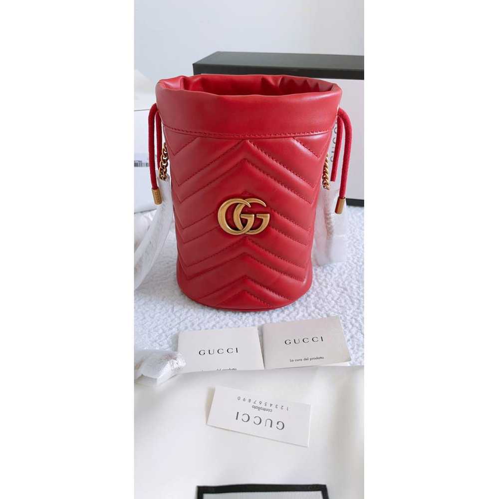 Gucci Gg Marmont Chain Bucket leather crossbody b… - image 3