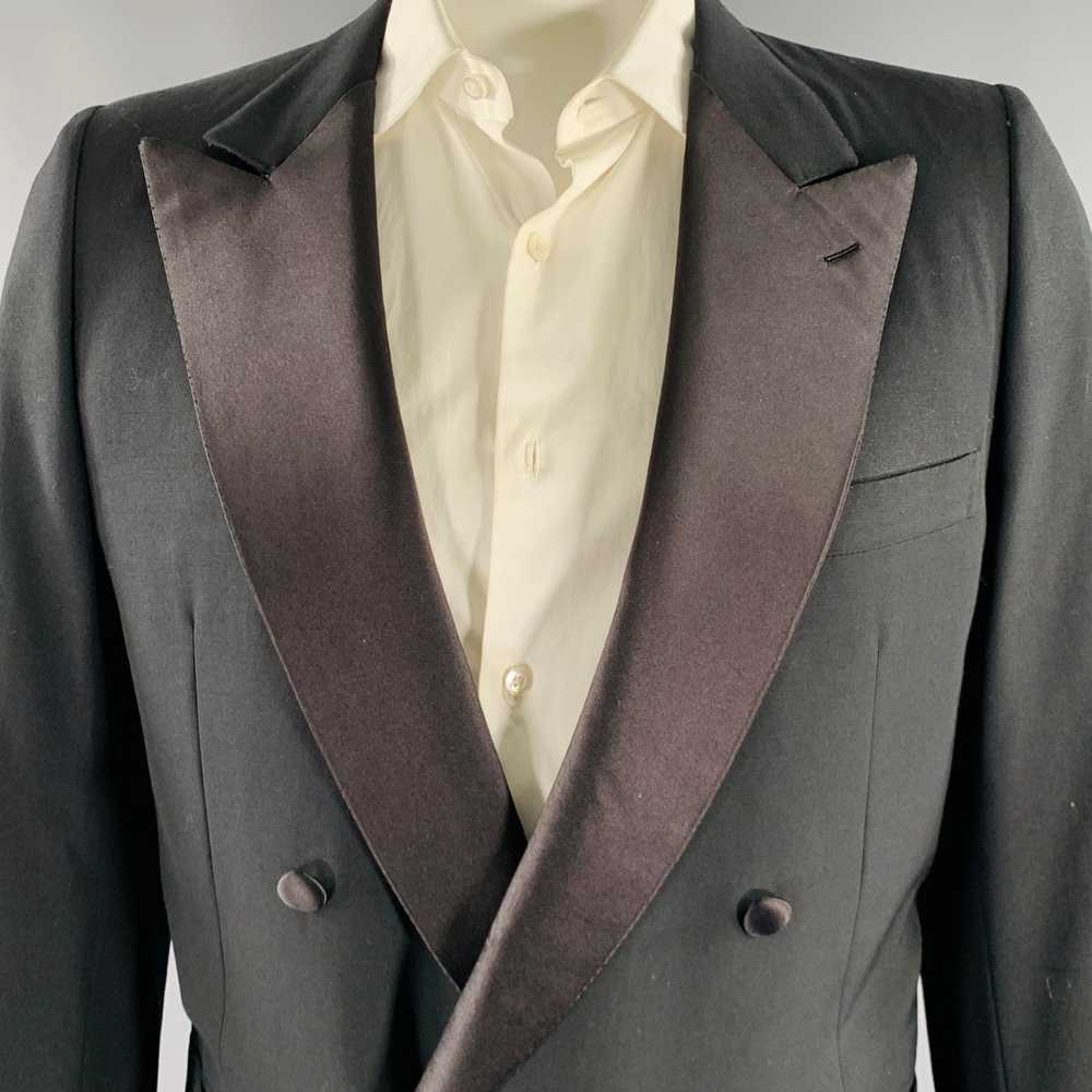 Brioni Black Wool Double Breasted Tuxedo - image 2