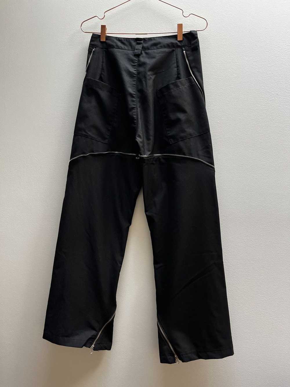 Designer × Streetwear Futuristic Wide Leg Zipper … - image 2