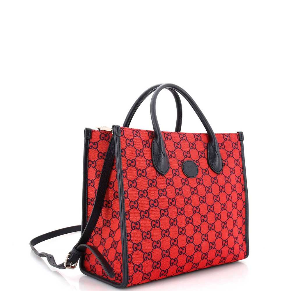 GUCCI Structured Top Handle Open Tote GG Canvas S… - image 2