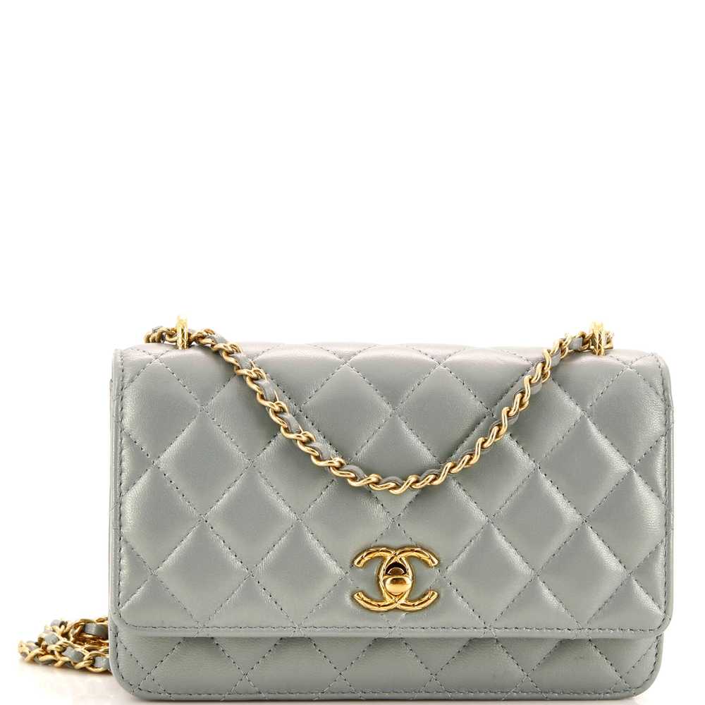 CHANEL Pearl Crush Wallet on Chain Quilted Irides… - image 1