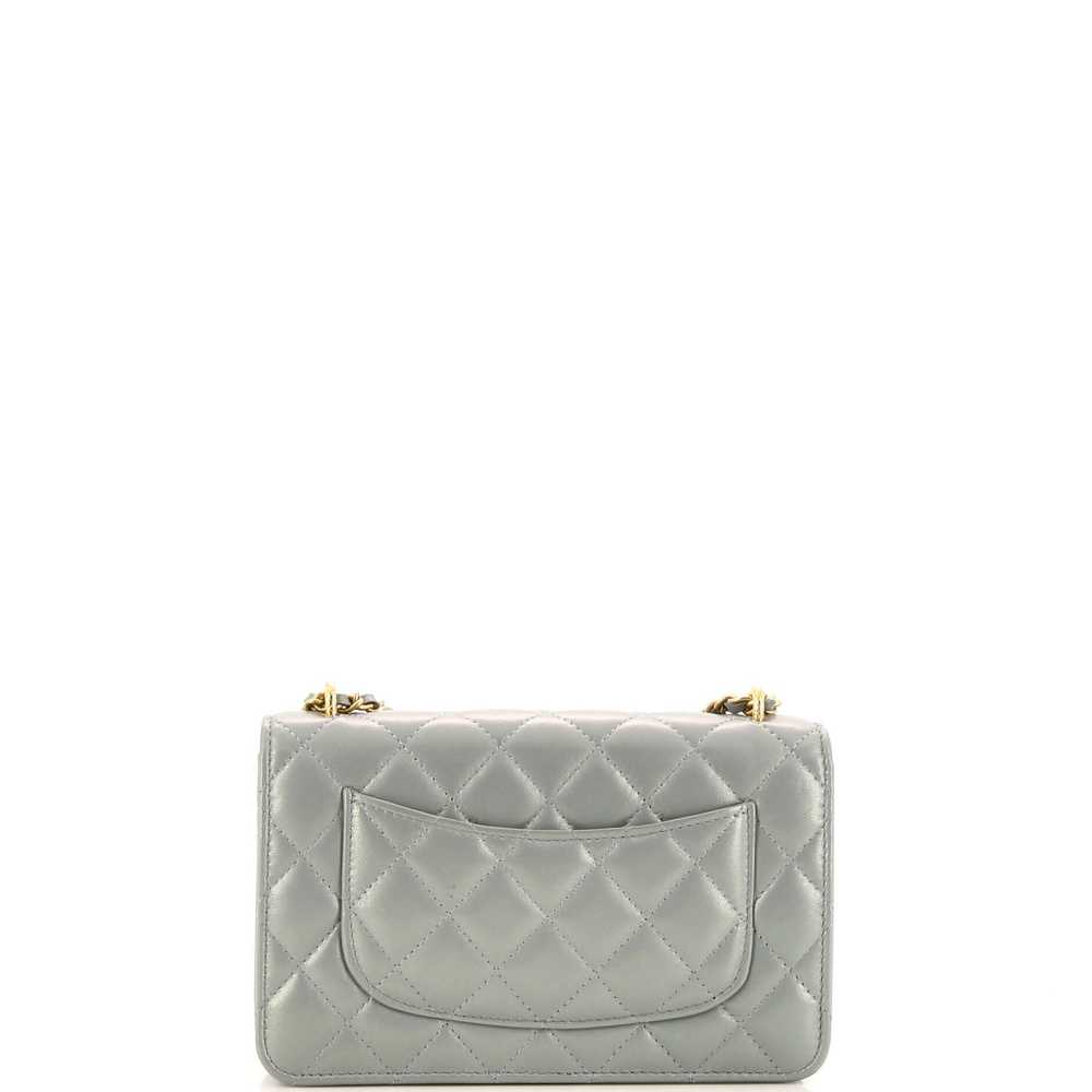 CHANEL Pearl Crush Wallet on Chain Quilted Irides… - image 3