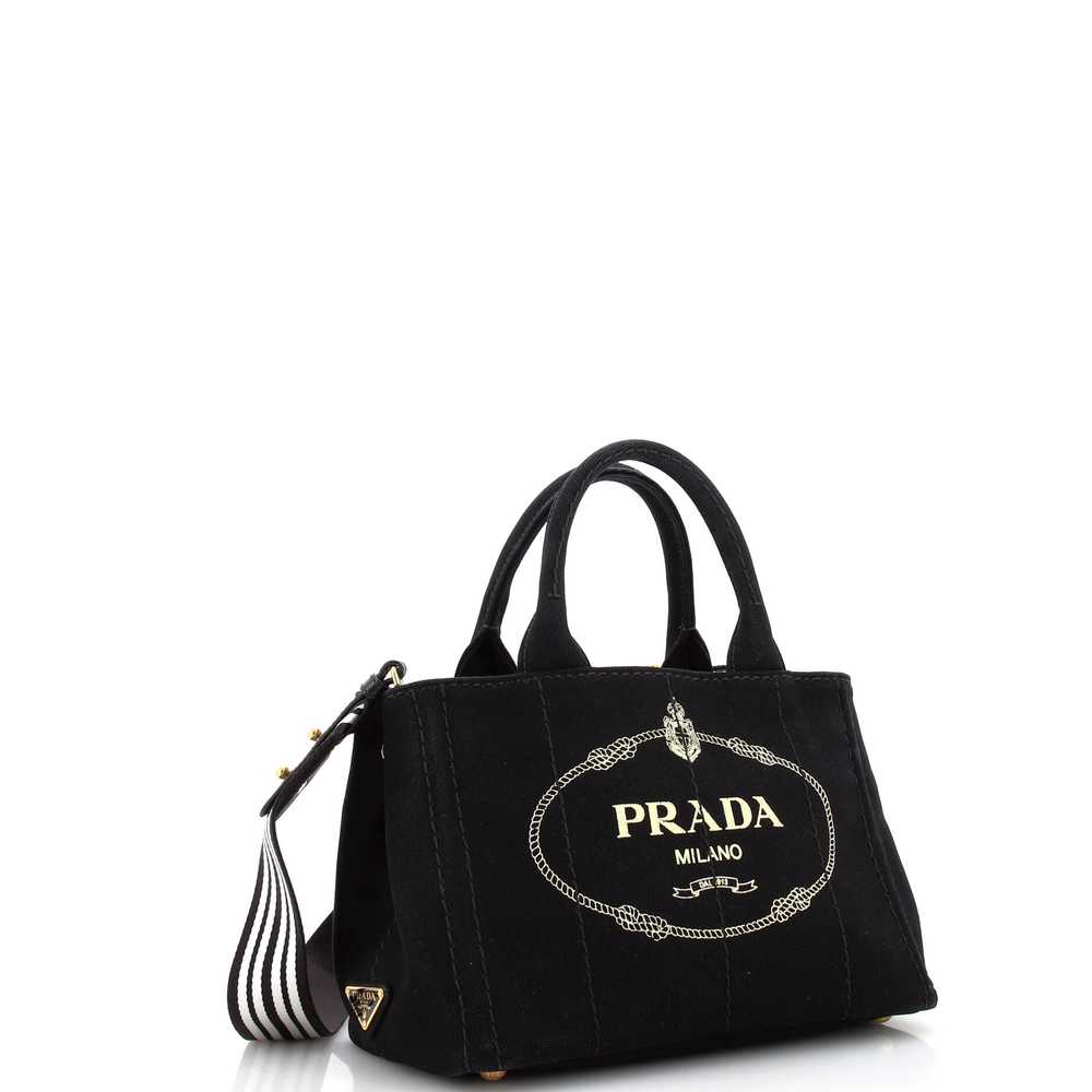 PRADA Canapa Convertible Tote Canvas Mini - image 2