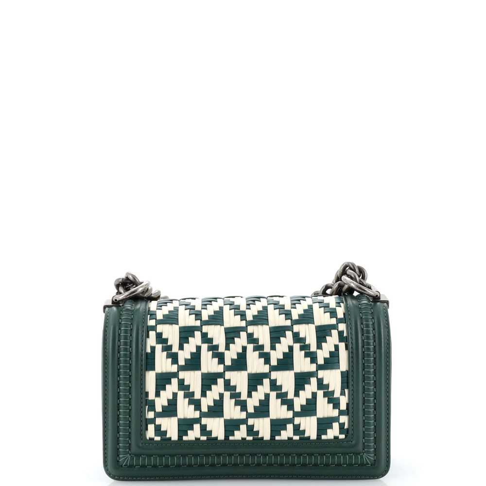 CHANEL Boy Flap Bag Woven Calfskin Small - image 3